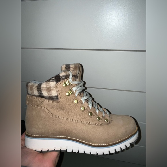 cole haan light blue plaid boots - Picture 4 of 5